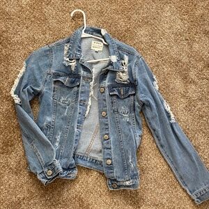 Cute distressed denim jacket